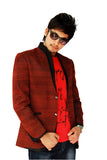 Trendy Apple Cut Rust Blazer for Men