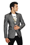 Stylish Modern Grey Linen Blazer for Men