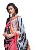 Digital Print Crepe Silk Bold & Beautiful Shaded Saree Sari D-317