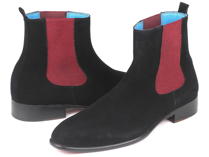 Paul Parkman Black Suede Chelsea Boots (ID#SD841BLK) Size 7.5 D(M) US