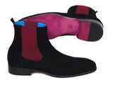 Paul Parkman Black Suede Chelsea Boots (ID#SD841BLK) Size 6.5-7 D(M) US