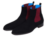 Paul Parkman Black Suede Chelsea Boots (ID#SD841BLK) Size 6.5-7 D(M) US