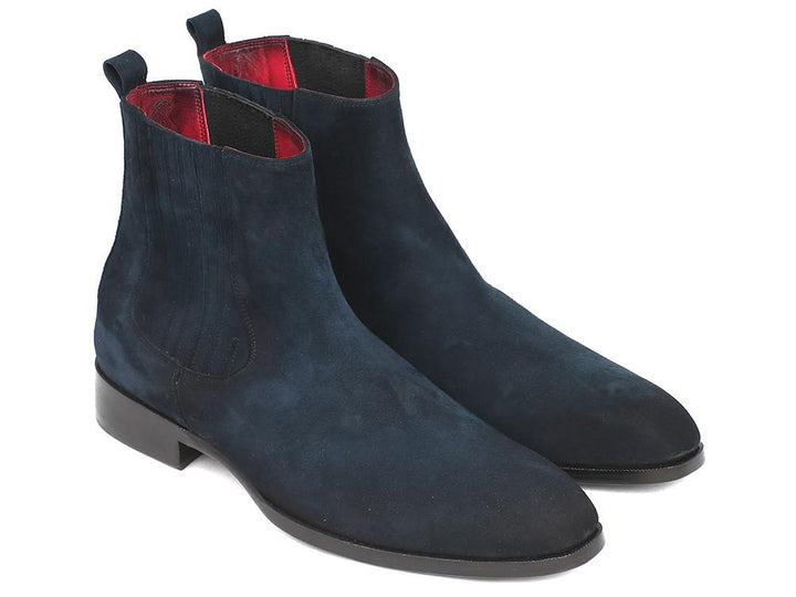 Paul Parkman Navy Suede Chelsea Boots (ID#SD875NVY) Size 12-12.5 D(M) US