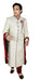 Traditional Off White Brocade Silk Indian Wedding Sherwani For Men