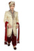 Elegant Brown Brocade Silk Indian Wedding Sherwani For Men