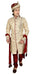 Traditional Cream Brocade Silk Indian Wedding Sherwani For Men