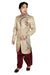 Ethnic Brown Brocade Silk Indian Wedding Sherwani For Men