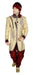 Classic Brown Brocade Silk Indian Wedding Sherwani For Men