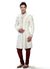 Ethnic Off White Brocade Silk Indian Wedding Sherwani For Men