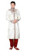 Ethnic Off White Brocade Silk Indian Wedding Sherwani For Men