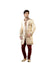 Traditional Cream Jacquard Silk Indian Wedding Sherwani For Men