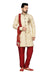 Traditional Cream Jacquard Silk Indian Wedding Sherwani For Men