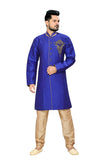 Classy Blue Jacquard Silk Indian Wedding Sherwani For Men