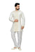 Fancy Off White Jacquard Silk Indian Wedding Sherwani For Men