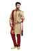 Elegant Tan Brown Jute Silk Indian Wedding Sherwani For Men