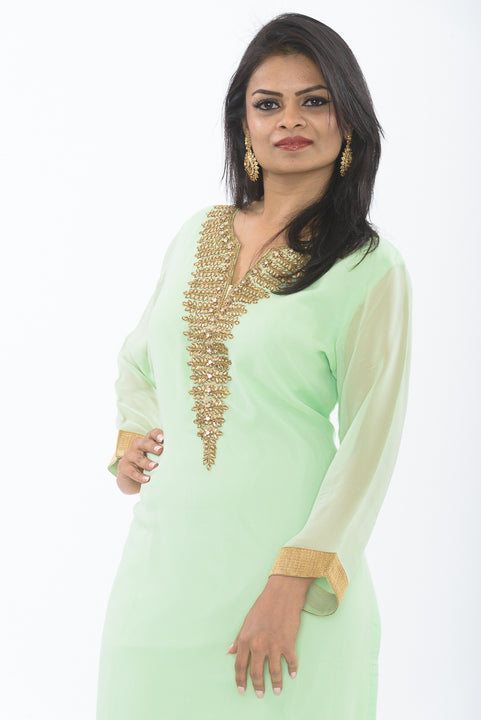 Seafoam Jewel Kurti Salwar Kameez