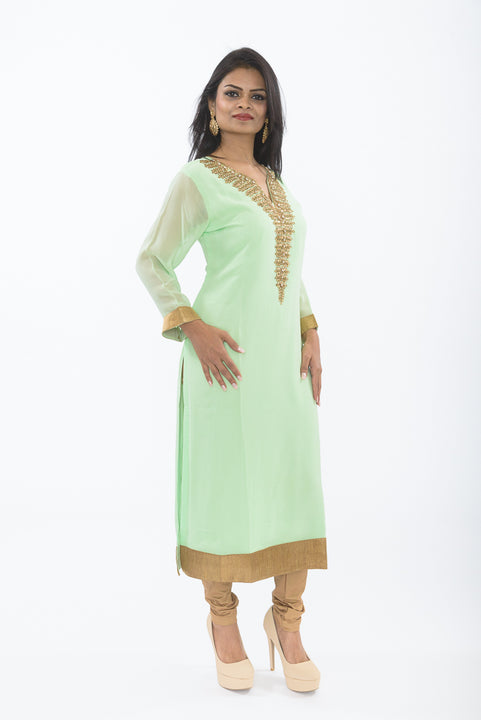 Seafoam Jewel Kurti Salwar Kameez