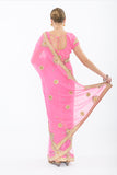 Enchanted Pink Ready-Made Pre-Pleated Sari