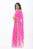 Olivia Pink Ready-Made Pre-Pleated Sari