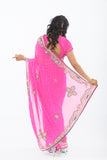 Olivia Pink Ready-Made Pre-Pleated Sari