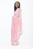 Sweet Pink Rose Party Wear Sari