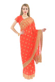 Summer Citrus Ready-Made Pre-Pleated Sari