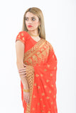 Summer Citrus Ready-Made Pre-Pleated Sari