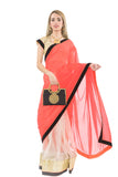 Light and Breezy Orange Modern Style Bollywood Party Sari