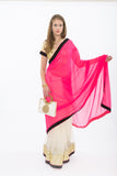 Light and Breezy Pink Modern Style Bollywood Party Sari