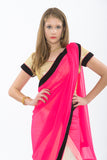 Light and Breezy Pink Modern Style Bollywood Party Sari