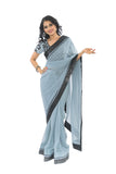 Urban Sunrise Gray Pre-Stitched Party Wear Sari S417