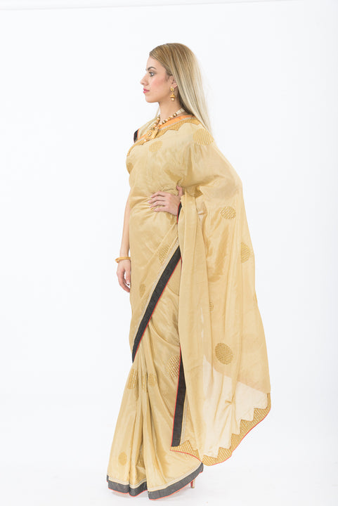 Starlight Gold Ready-Made Pre-Pleated Sari