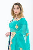 Seaside Teal Sari