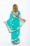 Seaside Teal Sari