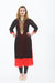 Enigmatic Red and Black Long Kurti with Churidar