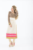 Light Brown and Off White Long Kurti - Side