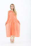 Peach Long Kurti with Churidhar- Front