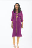 Winsome Violet Long Kurti with Churidar - Front