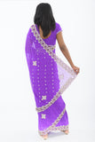 Dreamy Violet Ready-Made Pre Pleated Sari