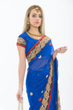 Atlantic Royal Blue Ready-Made Pre Pleated Sari