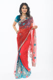 Dazzling Ruby Ready-Made Pre-Pleated Sari