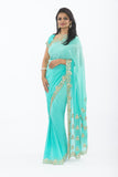 Glamorous Sky Blue with Diamond Embroidery Sari