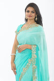 Glamorous Sky Blue with Diamond Embroidery Sari