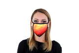 3 Pk Printed Fire & Sun Theme Multi Color Reusable Face Mask Unisex Breathable Washable 2 Layer Ice Silk & Cotton Fabric