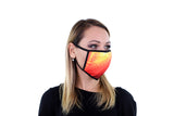 3 Pk Printed Fire & Sun Theme Multi Color Reusable Face Mask Unisex Breathable Washable 2 Layer Ice Silk & Cotton Fabric