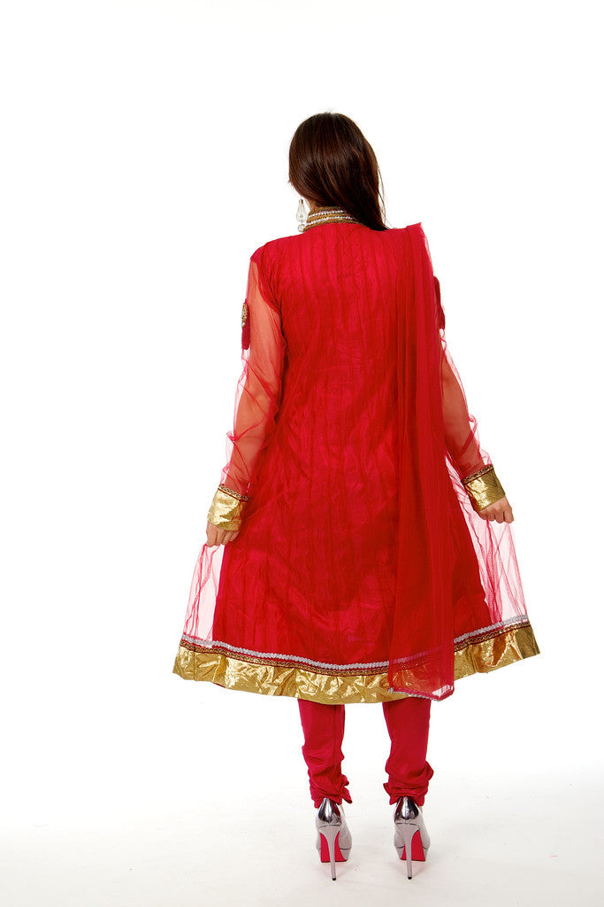 Striking Red Anarkali