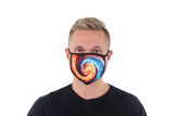 3 Pk Swirl Printed Multi Colored Reusable Face Mask Unisex Breathable Washable 2 Layer Ice Silk & Cotton Fabric