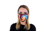 3 Pk Swirl Printed Multi Colored Reusable Face Mask Unisex Breathable Washable 2 Layer Ice Silk & Cotton Fabric