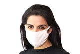 3 Pack White Reusable Face Mask - Unisex Washable with 3 Layers Breathable Cotton Fabric