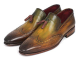 Paul Parkman Men's Wingtip Tassel Loafers Green Shoes (ID#WL34-GRN) Size 6 D(M) US